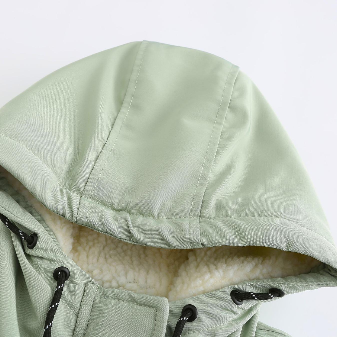 Пальто Parker с капюшоном и воротником — фото 18