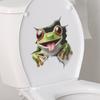 Cartoon Cute Frog Sticking Tongue Out Wall Sticker Self-Adhesive Removable Living Room Hallway Dorm Home Decor