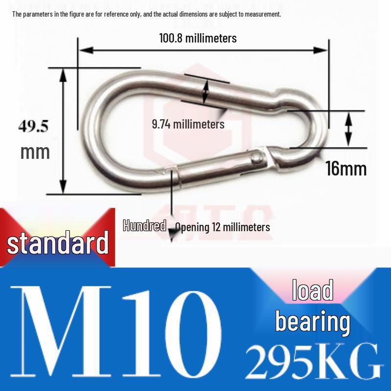 

Galvanized Spring Snap Hook Carabiner with Lock for Dog Leash and Iron Chain Safety.