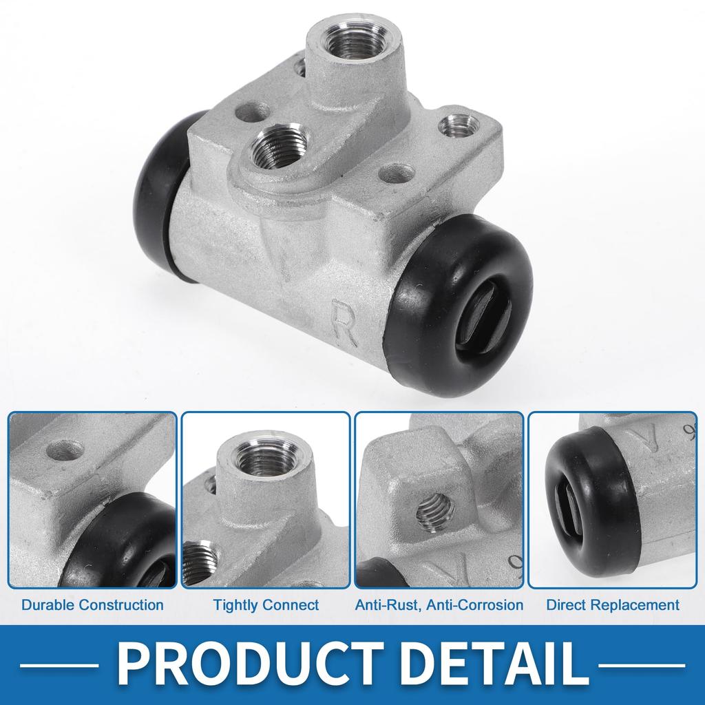 A ABSOPRO Rear Right Brake Wheel Cylinder 5340181A00 Fits Suzuki Jimny 1998-2023 Drum Brake Cylinder Aluminum Alloy Silver Tone Durable
