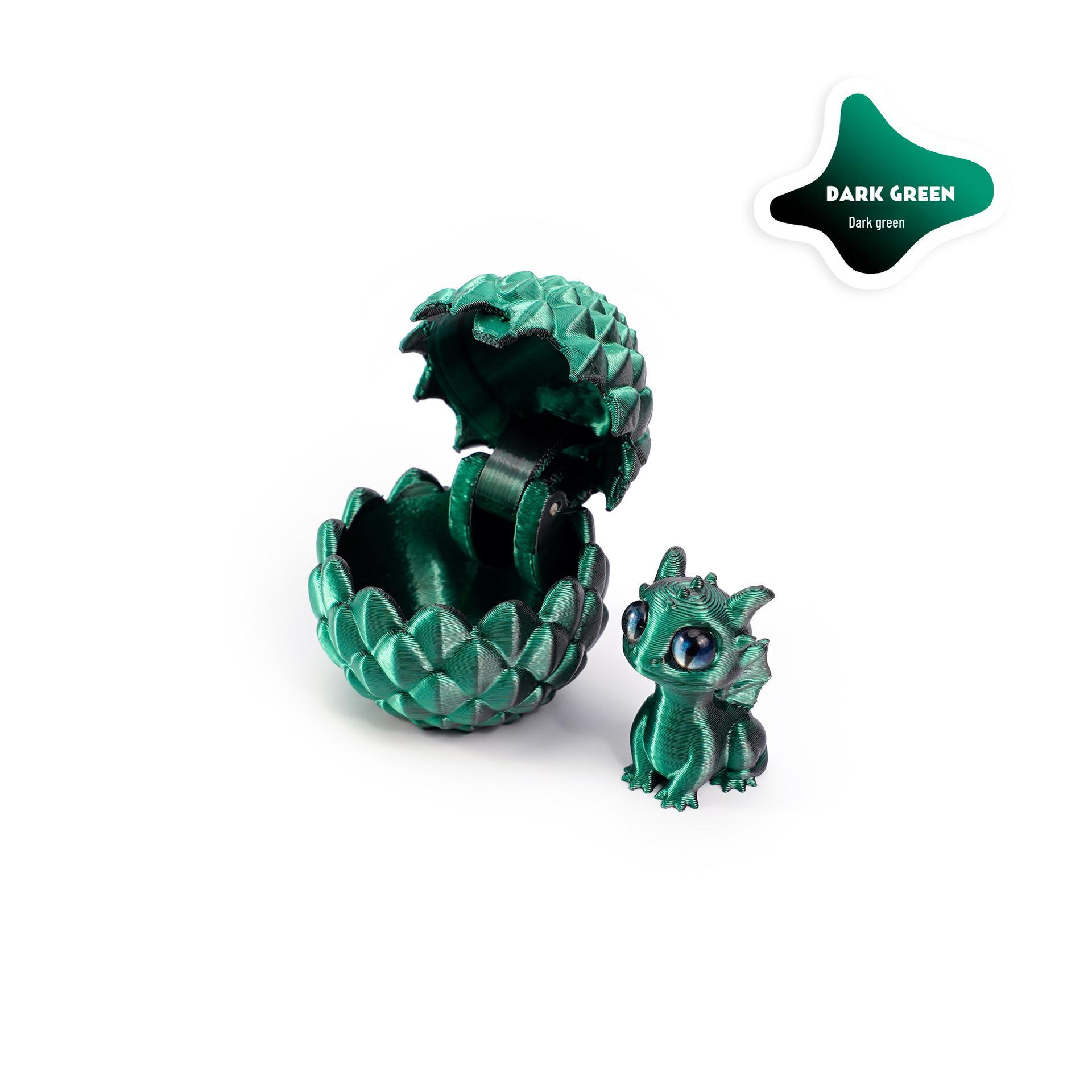 

3D Printed Hatching Dragon Egg Set: Cute Pet Dragon Figurines for Creative Decoration and Gifts