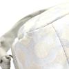 Coach Parker Op Art Lame Shoulder Bag Leather Silverx Gray Women 13507 Used