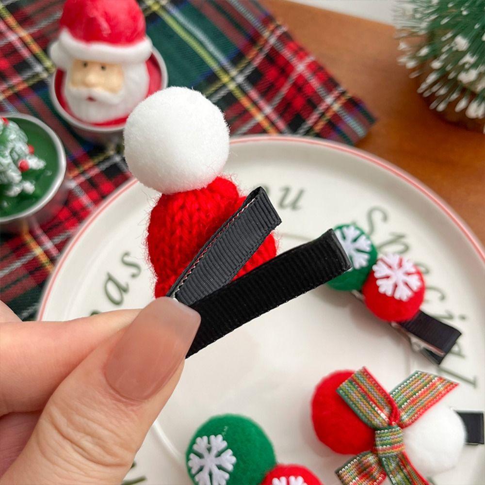 Christmas Tree Christmas Hair Clip Bow Small Hair Clip Creative Santa Claus Hairpin  Perform