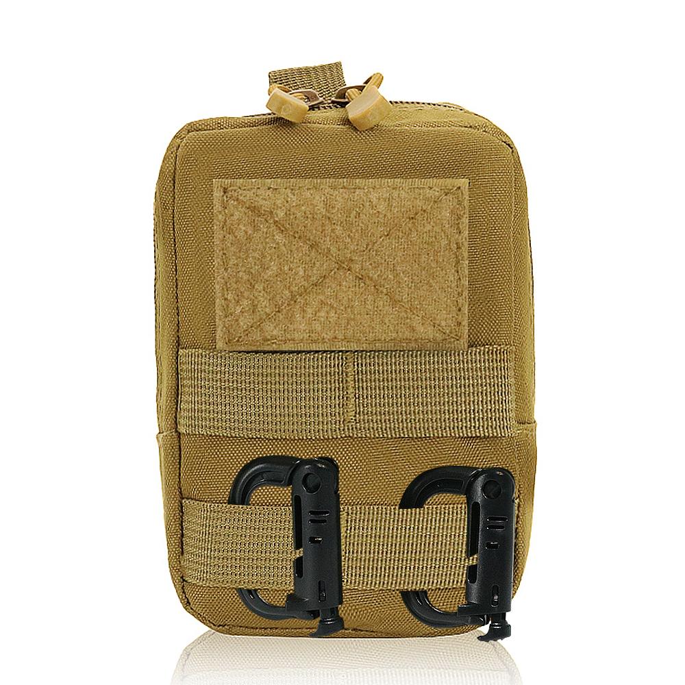 Molle Pouches Tactical Compact Water-Resistant EDC Pouch Bag Small Utility Pouch with Carabiner for Outdoor Hiking Camping
