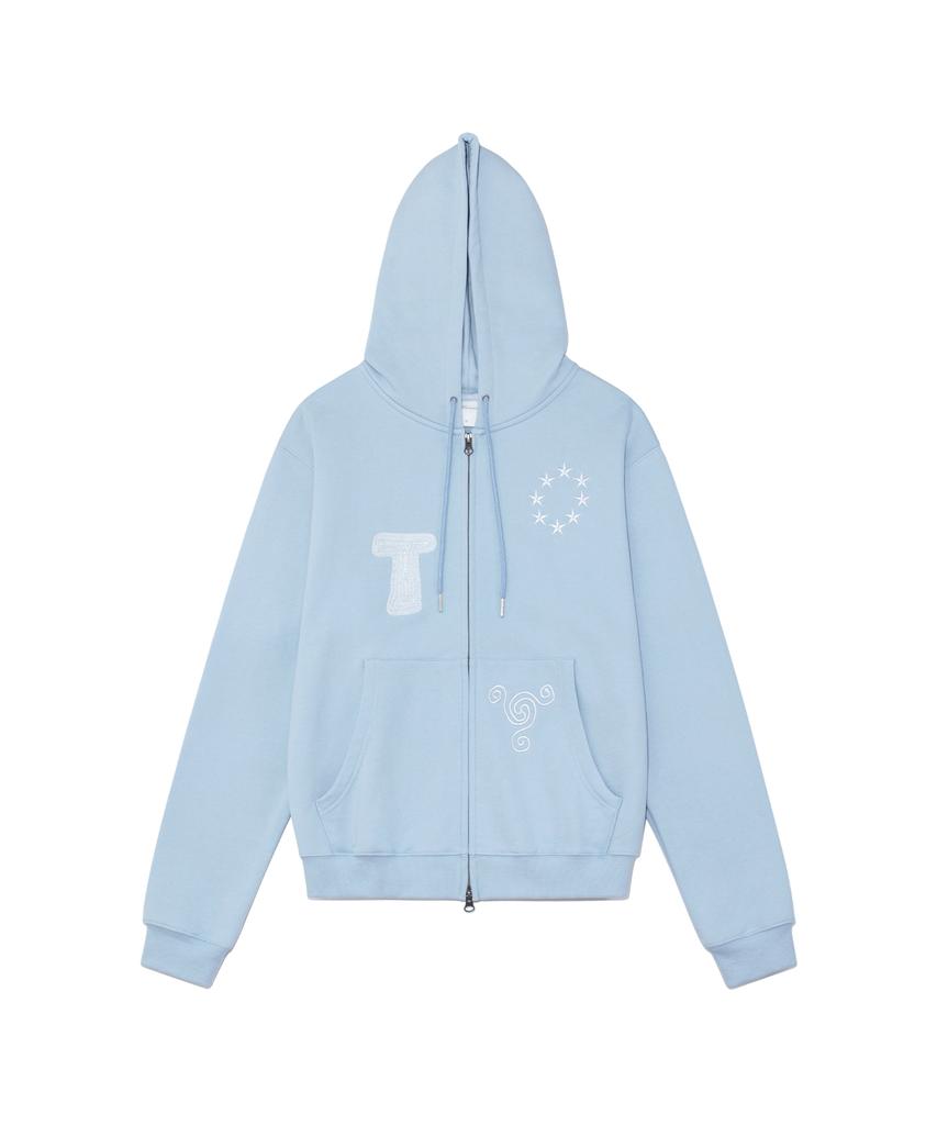 The Coldest Moment Tcm Snail Hooded Zip-Up (Sky Blue)