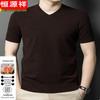 Men's V-Neck Short-Sleeve Wool Blend Sweater