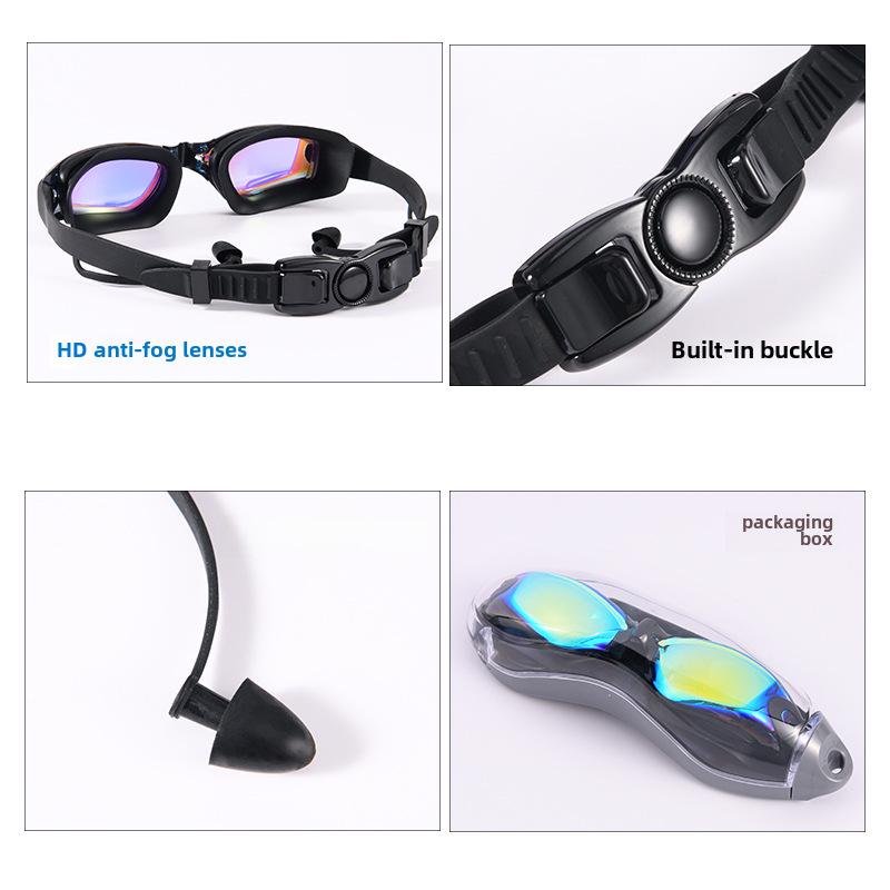 Antibeschlag-Schwimmbrille für Myopie-Rennen aus Silikon für Erwachsene