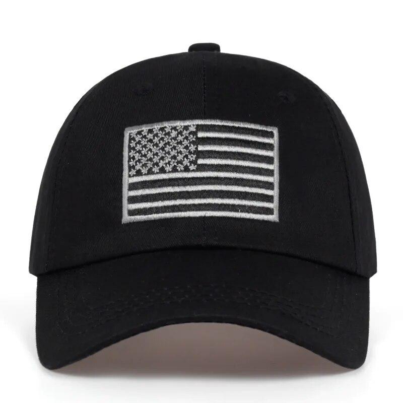 

Unisex Gray American Flag Embroidery Baseball Caps Spring And Autumn Outdoor Adjustable Casual Hats Sunscreen Hat