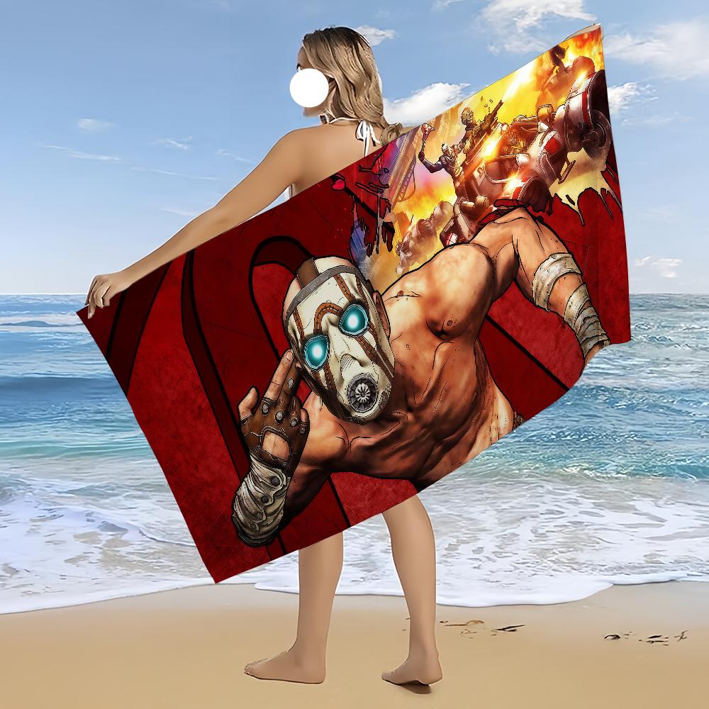 B-BorderlandsS Game Towel Beach Bath Quick-Drying Lightweight Portable Sauna Camping Swim Pool Travel