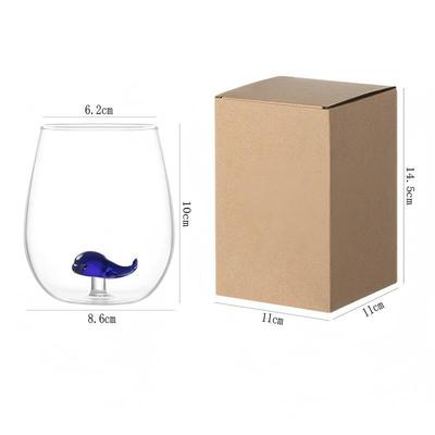 New 3D Cartoon Animal Figurine Glass Cup Wall Glass Coffee Mugs Teacup Espresso Glass Milk Mug For Desktop Decoration