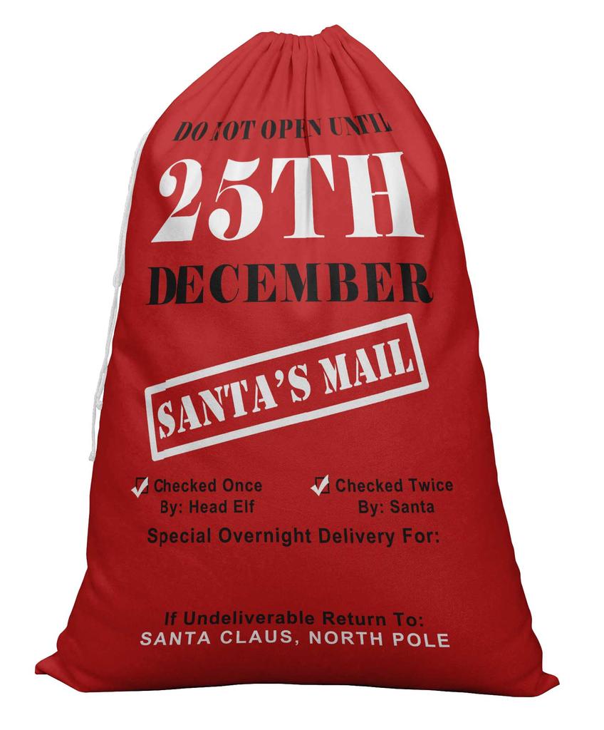 Printtoo Pack Of 2 Pcs Xmas Presents Storage Bags Large Santa Gift Sack With Drawstring Christmas Party Favor 27x20 Inch