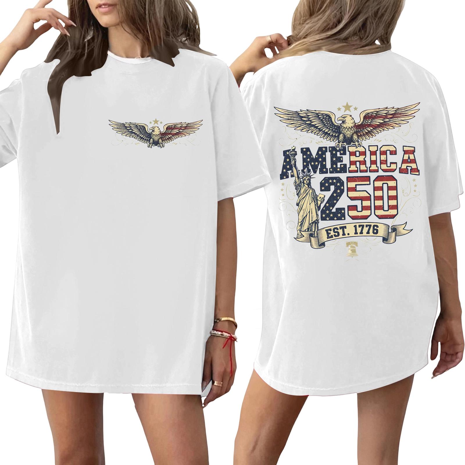 

Women s And Men s Fashionable Round Neck Casual Print Short Sleeved T-shirt Top XL білий