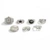 SHIXIN 7Pcs/Set Punk Style Poker Watch Rings for Men Hip Hop Irregular Geometry Stars Knuckle Ring Street Jewelry Accessories