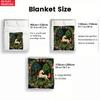 Unicorn Floral Blanket,Soft Flannel Throw Blanket for Bed Sofa,Magical Fantasy Decor,Cozy Blanket for Kids Adults, Birthday Gift