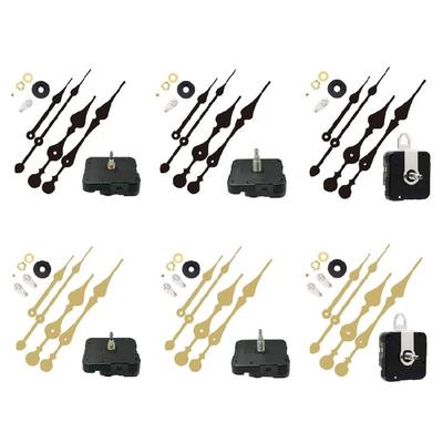 Wanduhr Reparaturteile Set Hohes Drehmoment Uhrwerk mit 2er Pack Lange Zeiger und Befestigungshaken für den Uhrenwechsel