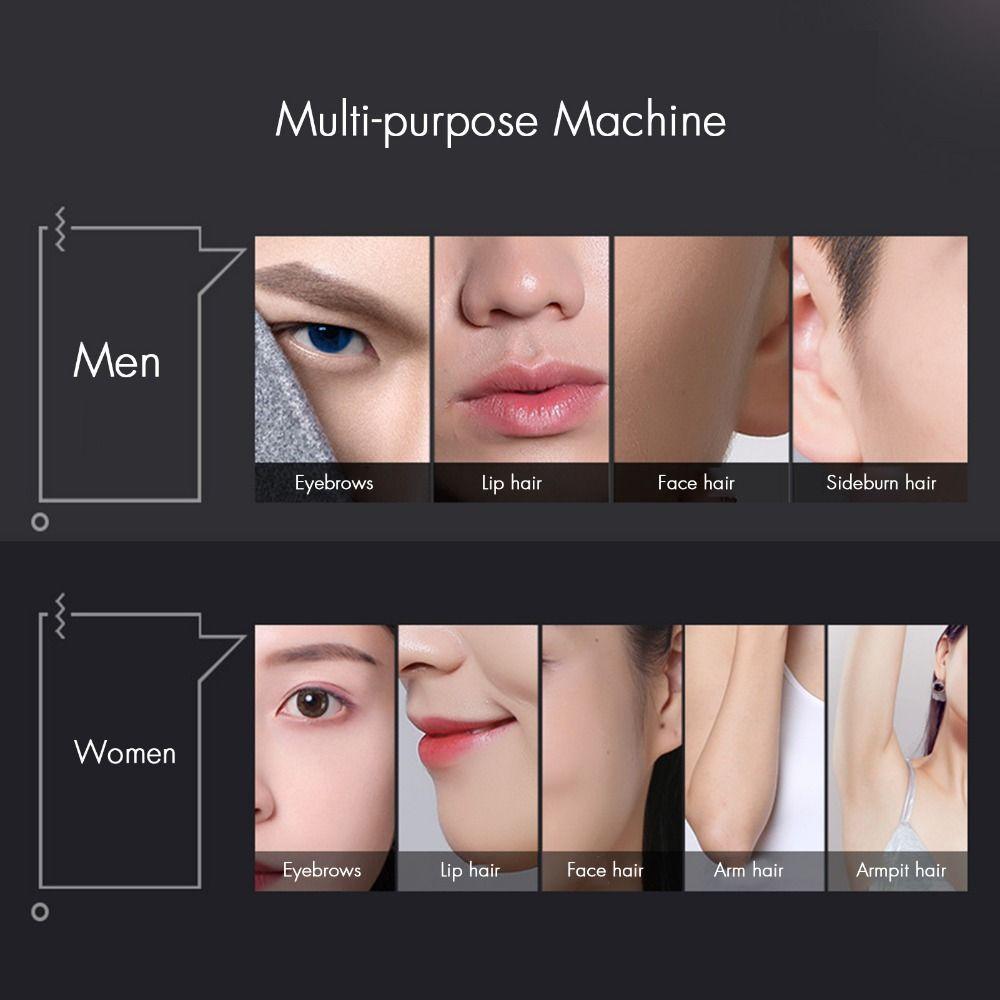 Set for Neck Lips Body Arms Leg Mini Epilator Facial Razor Hair Remover Electric Eyebrow Trimmer