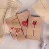 Valentines Day Mothers Day Greeting Card with Envelope Hollow Heart Flowers Gift Card Birthday Party Supplies Wedding Invitation