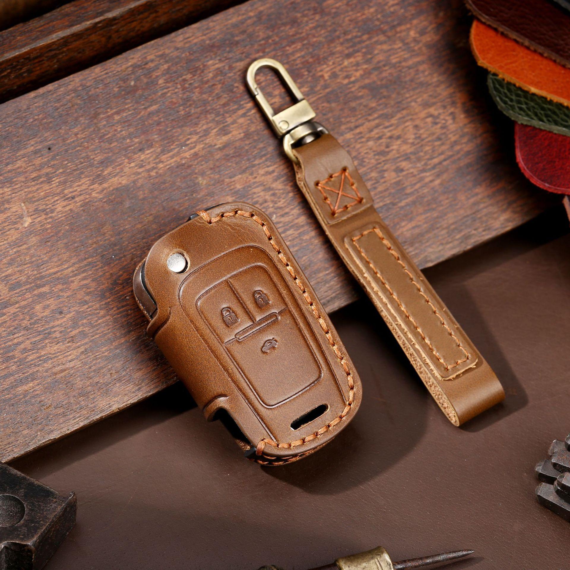 

Suitable for Chevrolet key bag New Cruze Malibu Explorer leather car key cover one piece