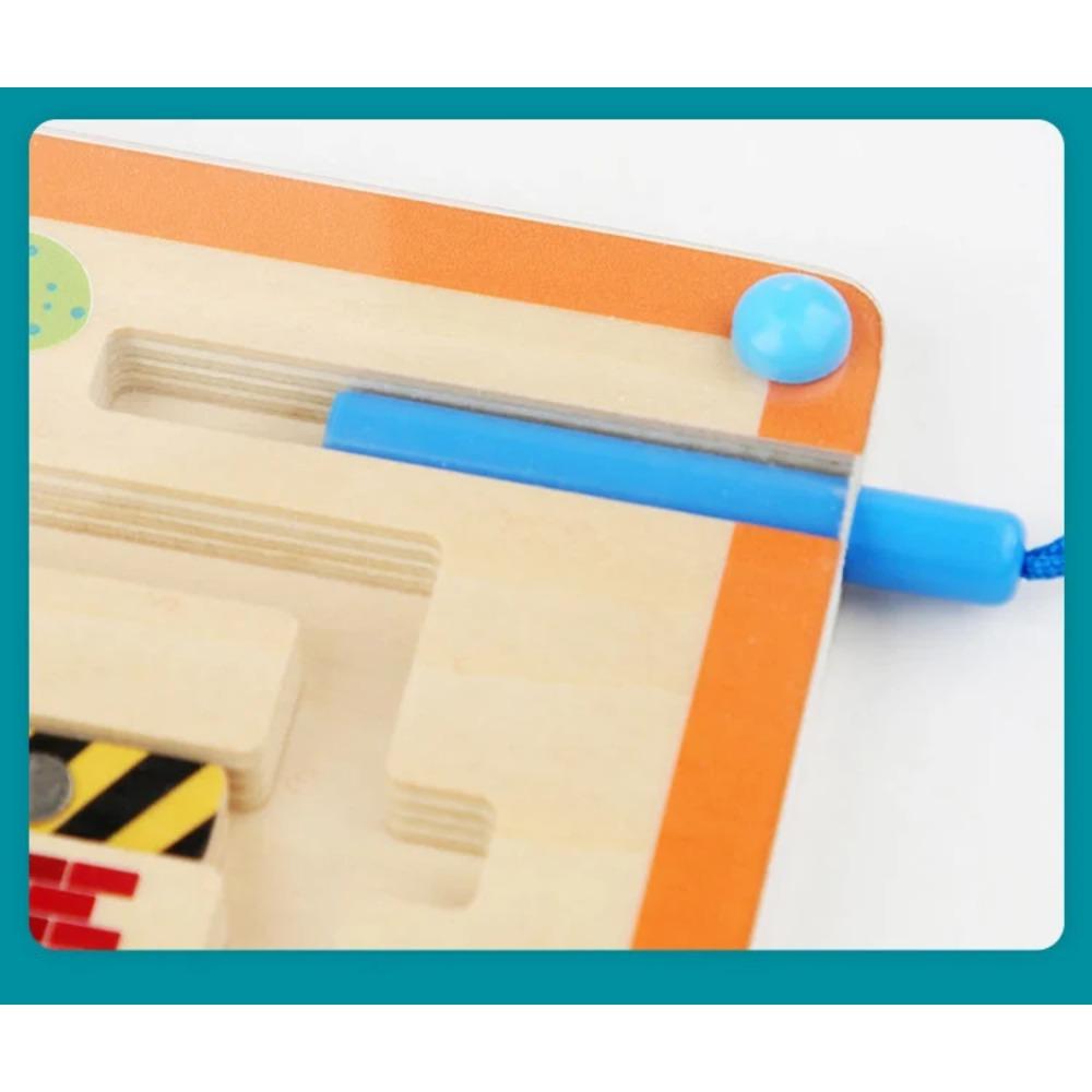 Children Wooden Magnetic Color and Number Maze Learning Education Toys Color Matching Montessori Toys Wooden Toys Gift for Kids