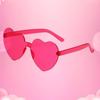 New Love Sunglasses Jelly Color Frameless Heart-shaped Sunglasses Dazzling Color Sunglasses