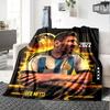 Messi'S Golden Moment Flannel Blanket Super Soft Warm Cozy Blanket For Sofa Bed Office Travel Allseason Home Decor Gift