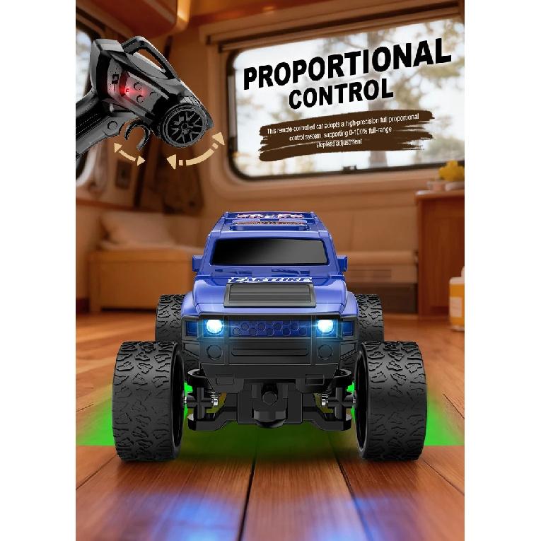 1: 64 Mini Climbing Remote Control Car With Trailer Full Scale Off-road Vehicle Children Toy Model Christmas Gift