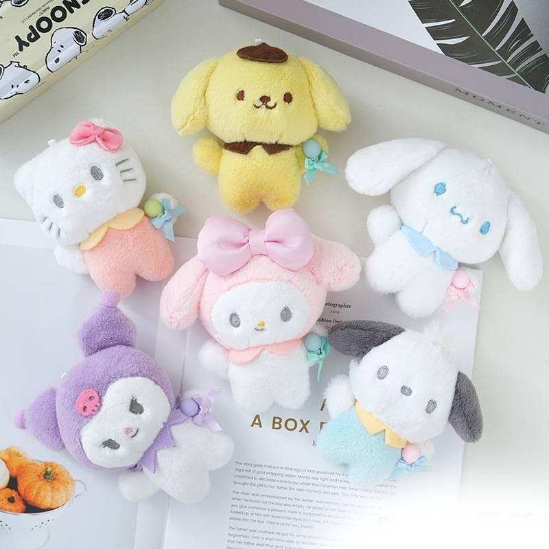 Adorable Lollipop Series Plush Keychain Cinnamoroll Kuromi Melody Plush Toy