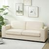 Three Seater Corduroy Sofa Cream White