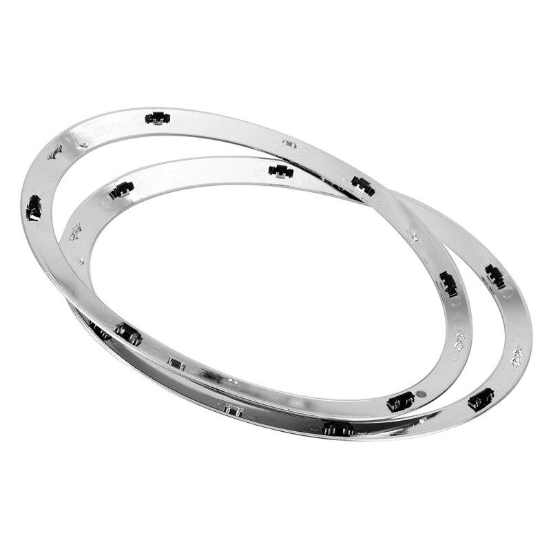 2 Anneaux De Garniture Phare Pour Mini Cooper F55 F56 F57 2014-2021 - Argent, ABS, Réf. OEM 51137300631, Etc. - 4