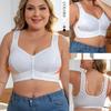 C-F Cup Super Large Size Bra Popular European and American Size Steel Rimless Vest Fashion Lace Front Buckle Underwear