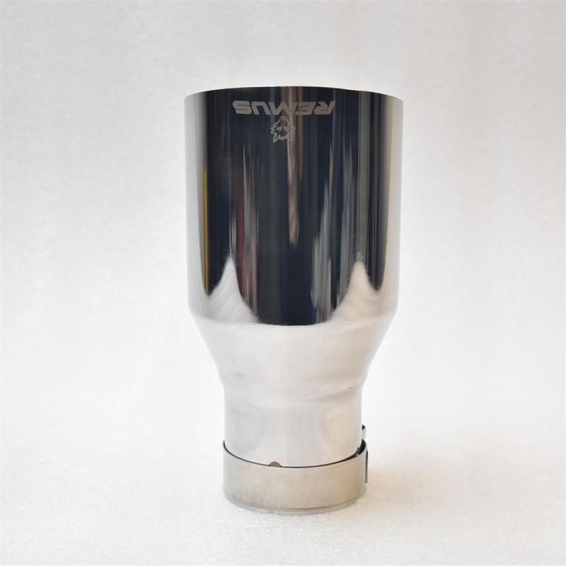 RE Exhaust Tip 304 Stainless Steel Angled Single Tube Automobile Exhaust Nozzle 2.5 Inches 4.5 Inches Automobile Modification