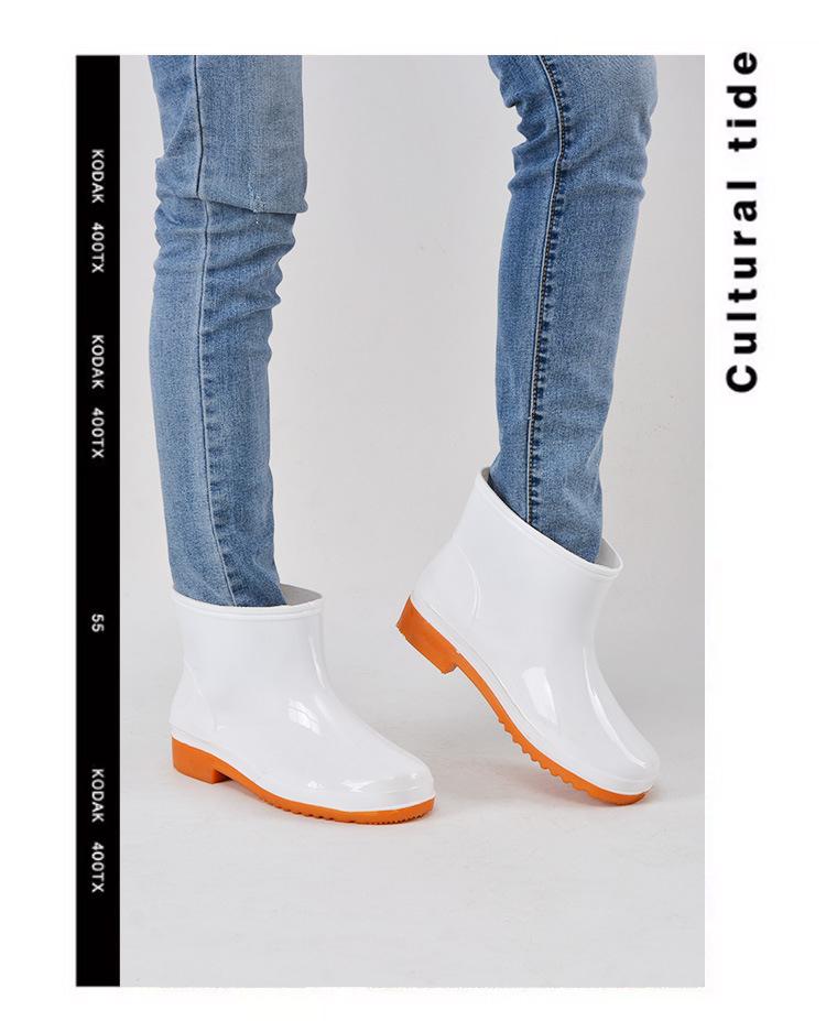 White High-Top Rain Boots: Acid, Alkali, Corrosion Resistant, Waterproof, Oilproof Farm Shoes
