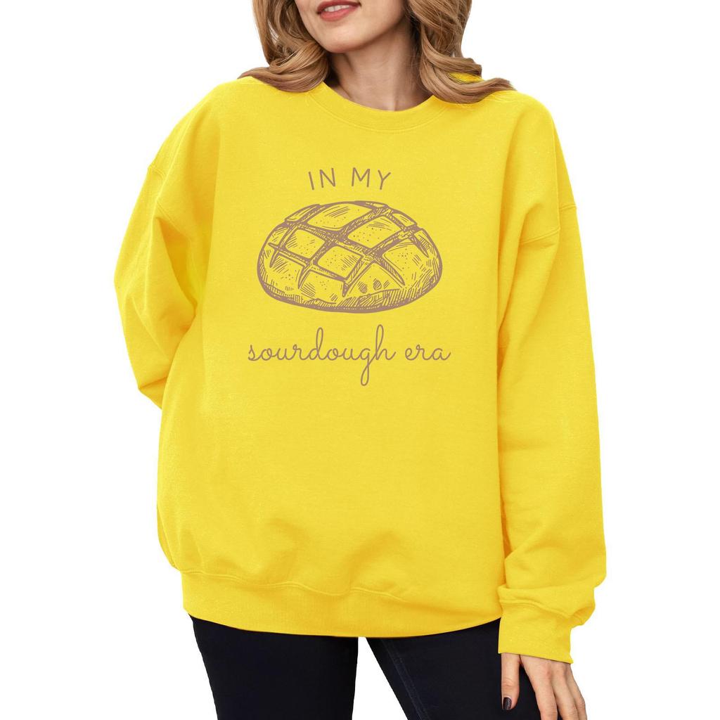 Autumn Winter American Style Printed Loose Round Neck Long Sleeve Hoodie
