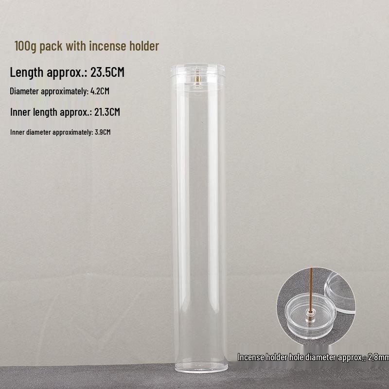 Acrylic Agarwood Incense Holder: Transparent Tube with Large Capacity for Storage