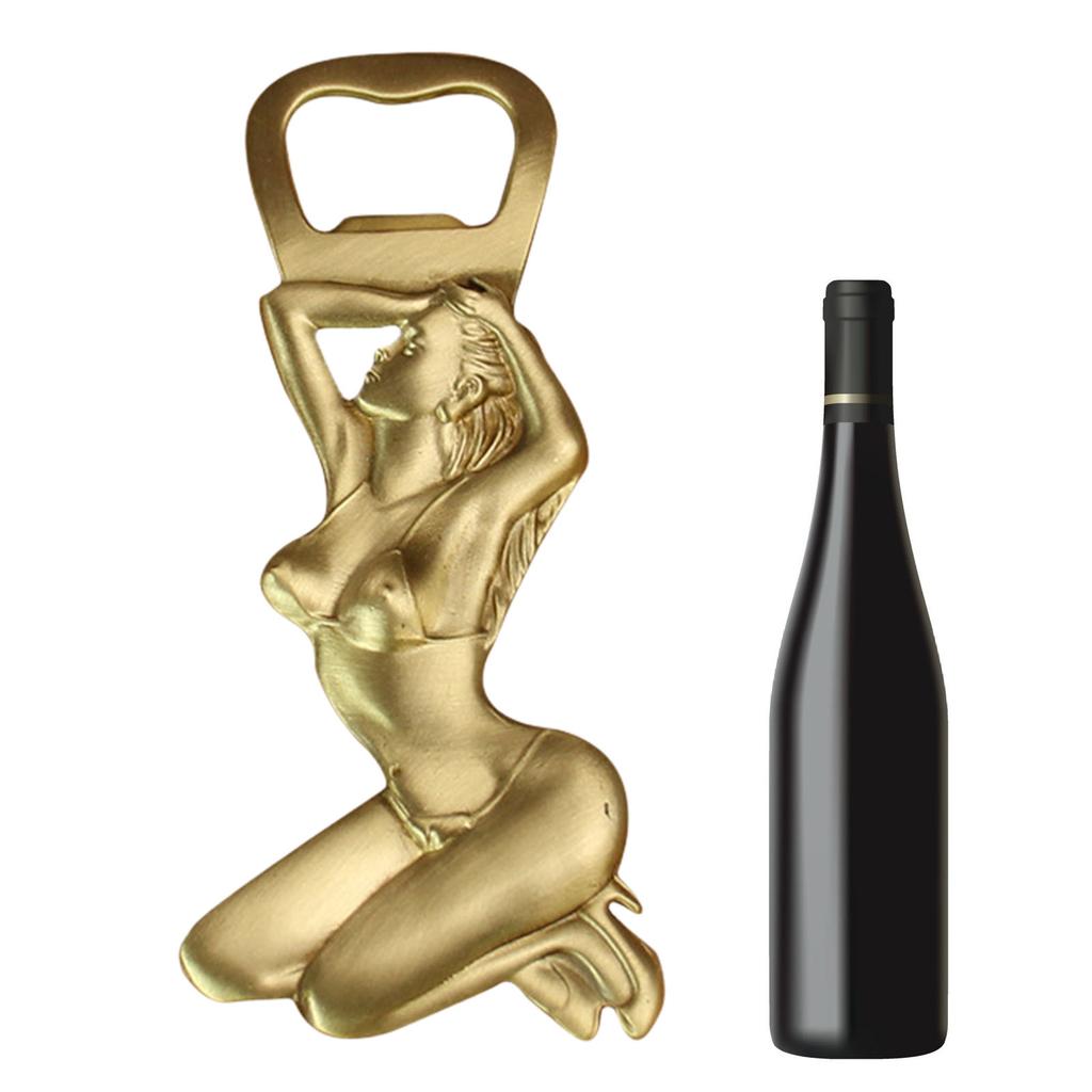 Luxuriöser Messing-Frauen-Silhouetten-Öffner Bieröffner Zubehör Ideales Geburtstags- oder Weihnachtsgeschenk für Männer und Frauen