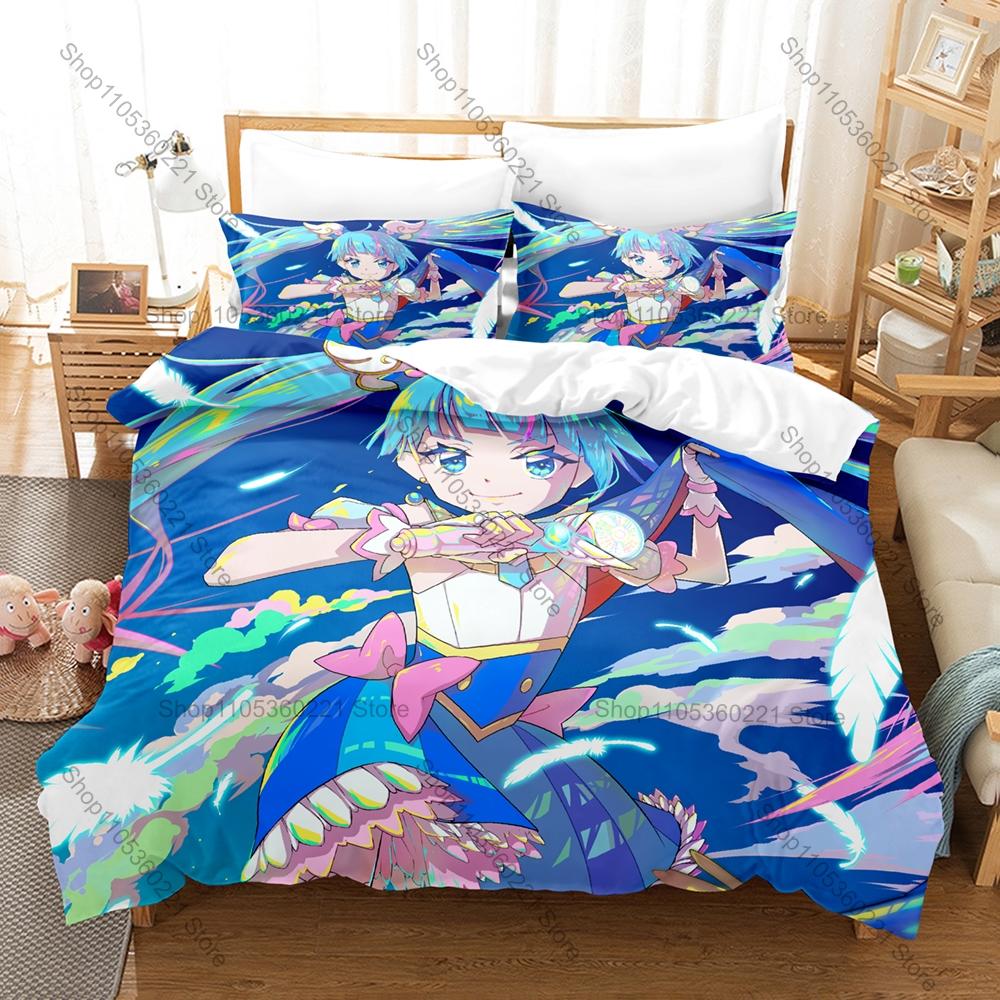 Cool Sora Harewataru Printed Bedding Set, Duvet Cover plus 2 Pillowcases, Sweet Anime Style Soft Microfiber Bedroom Textiles