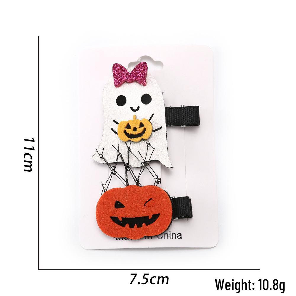 2025 Halloween Hair Clips: Children's Pumpkin & Ghost Party Accessories