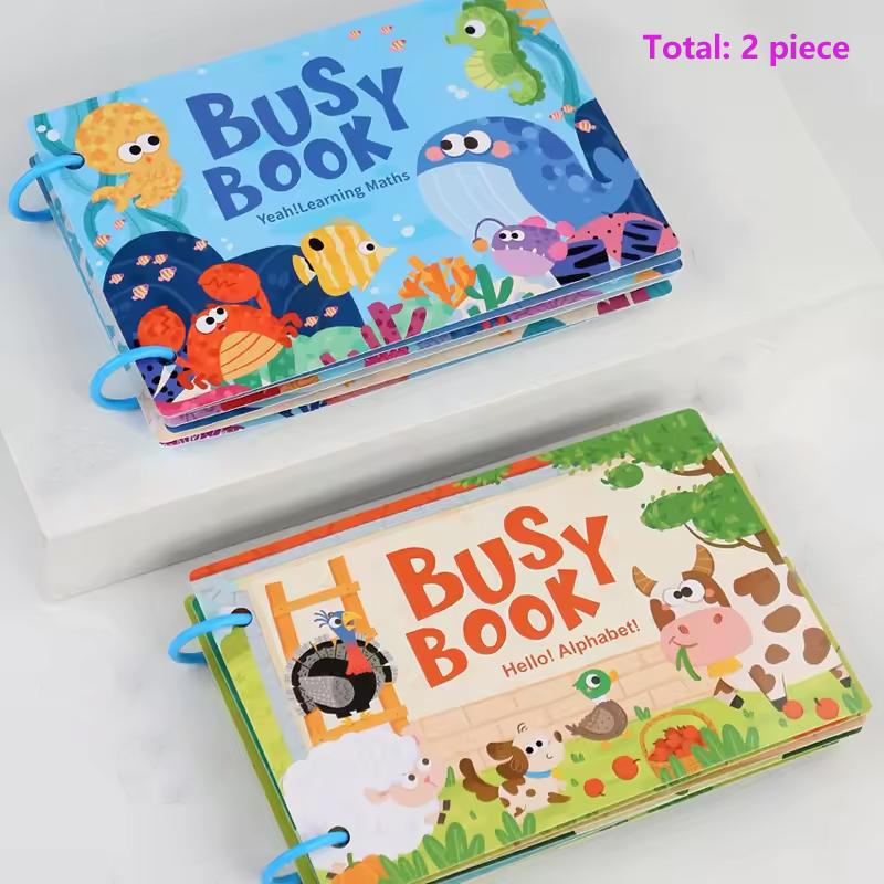 Montessori Baby Busy book My First Quiet Book Paste Early Learning Education Toy Children Toy Matching Game for Babies 2 3 Years