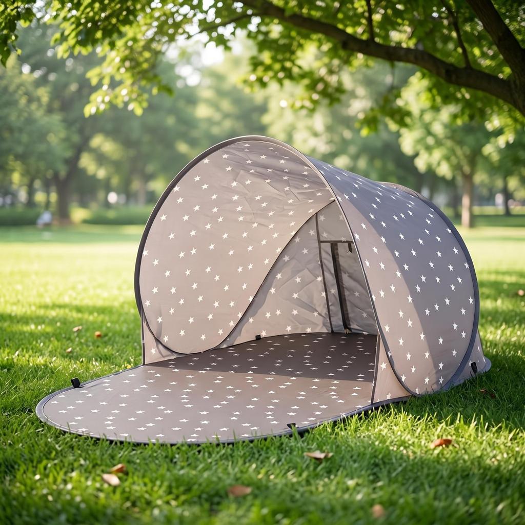 Portable Sunshade Tent with Floor Panel Compact Instant Spring up