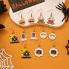 Hot Selling Accessories Cute Cartoon Style Ghost Pumpkin Head Design Pendant Earrings Set Halloween Earrings Girl