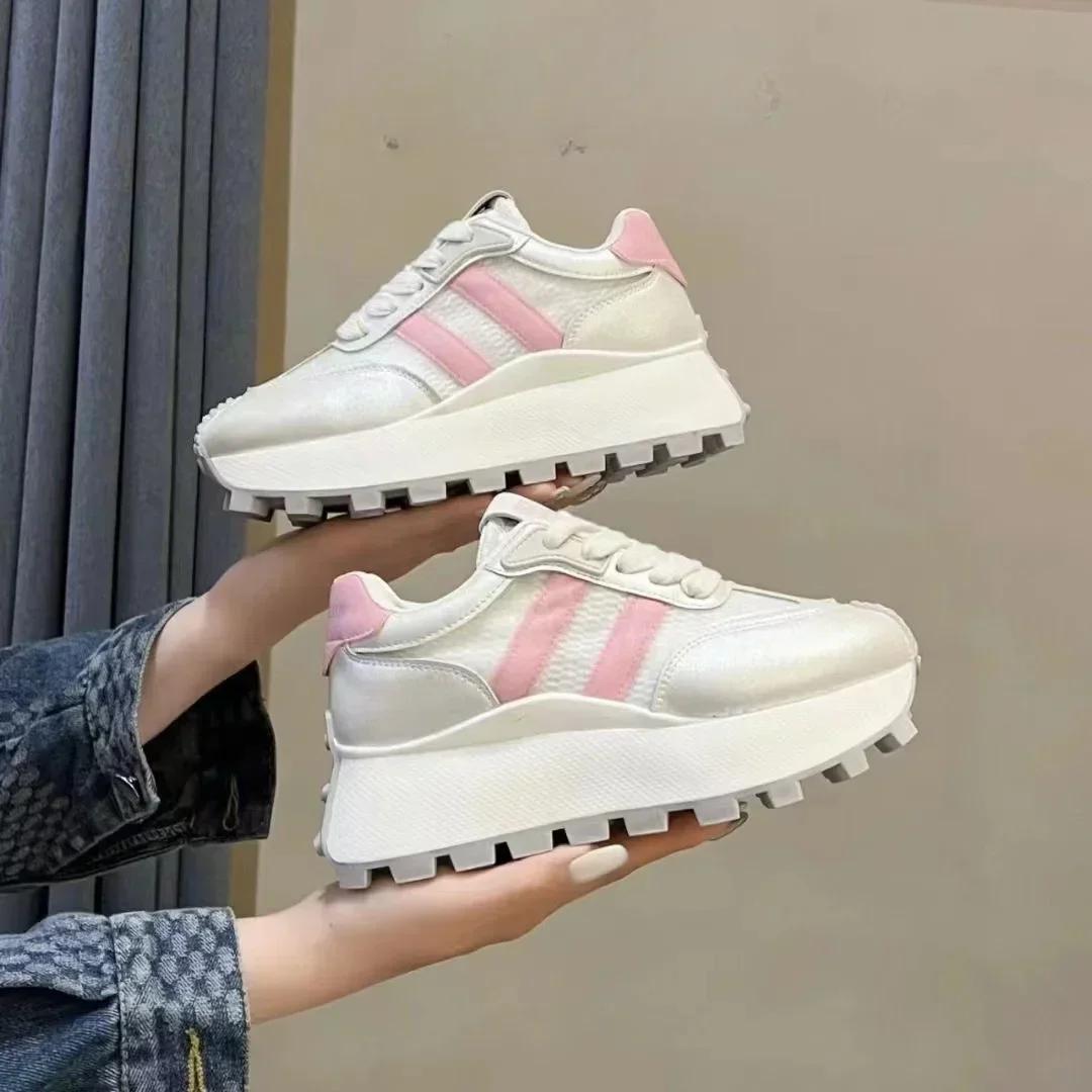 

New Women s Sports Shoes Casual Lightweight Thick Soled Dad Shoes Thick Soled Shoes Platform Sneakers Women 35