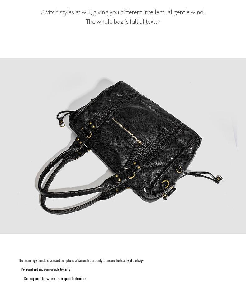 2025 Franse Retro Dames Wassen Crossbody Tote en Schoudertas met Grote Capaciteit
