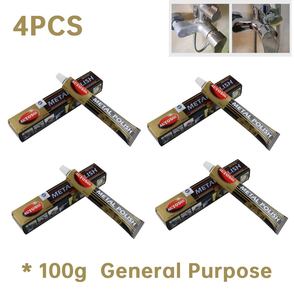 2-4PCS 50/100g Rust Remover Household Metal Polish Cleaner Metal Polish Solve Paste for Aluminum Stainless Steel Chrome and More