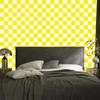 Checkerboard Wallpaper Yellow, White and Cream for Living Room and Bedroom 50x1000