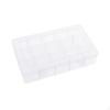 15 Grid Organizer Removable Dividers Clear Storage Case Transparent Compartment