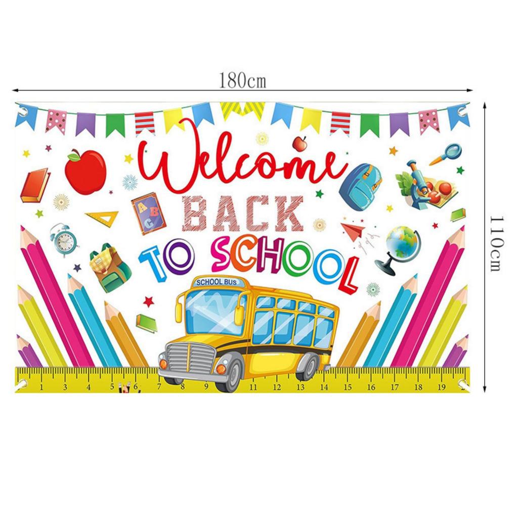 Back to School for Decor, Party Hanging Banners for Students, Photo Booth Background