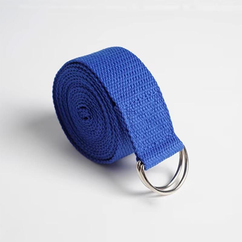 183*3.8cm Yoga Strap Cotton Exercise Yoga Belt Adjustable Woven Stretch D-Ring Buckle Fitness Stretching Bands Pilates Rope