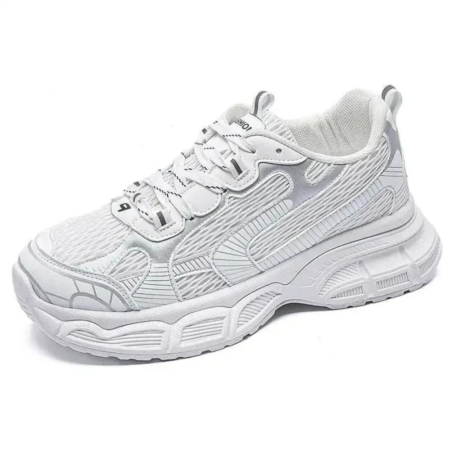 New Slip Resistant Lace-up Shose Women Casual Women's Shoes Fashion Sport Best-selling Breathable Height Increasing Massage