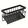 The Space Saving Sink Drainage Rack Adopts A Non Porous Design Which Is Easy To Install and Can Efficiently Organize The Kitchen