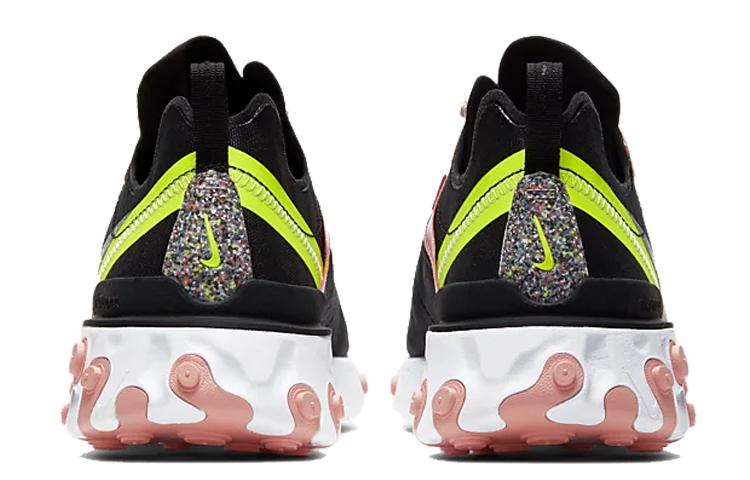 Women's Sneakers Nike React Element 55 Premium Black Coral Stardust (Women's)